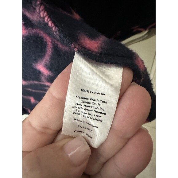 Talbots Fleece Jacket Pink & Navy Women’s Size Medium, Soft With Zip Pockets - Picture 10 of 13